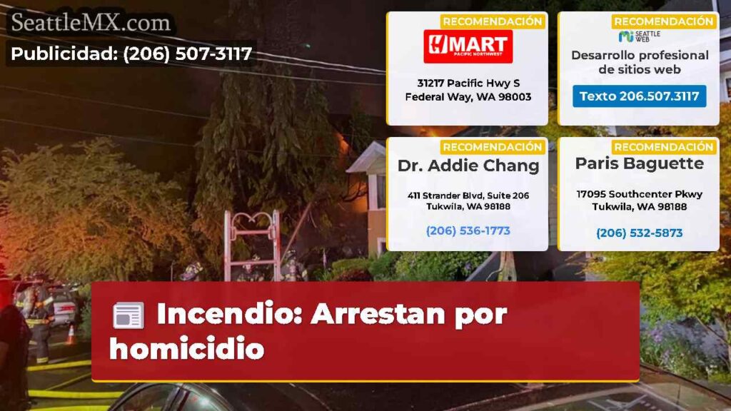 Incendio: Arrestan por homicidio