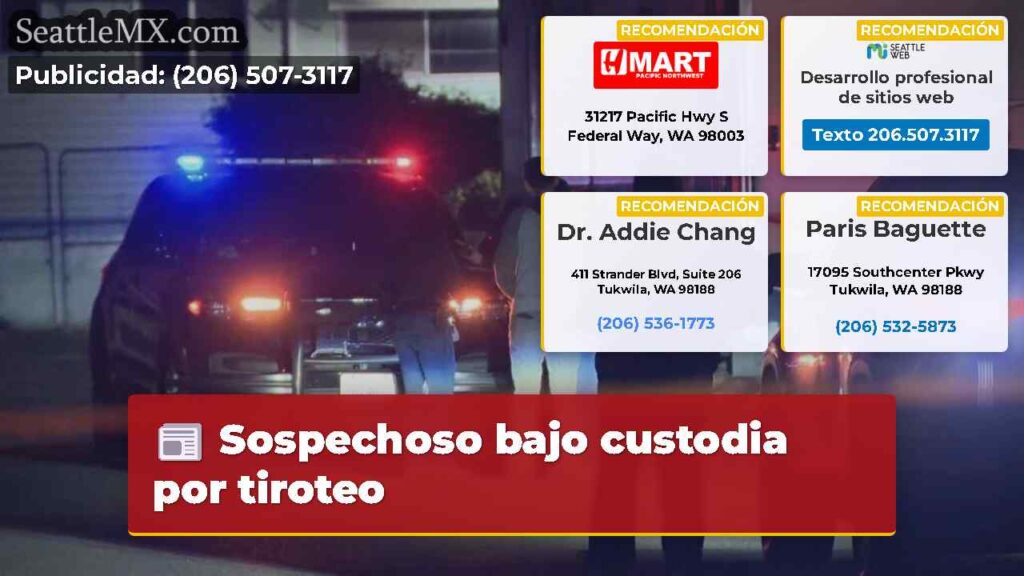 Sospechoso bajo custodia por tiroteo