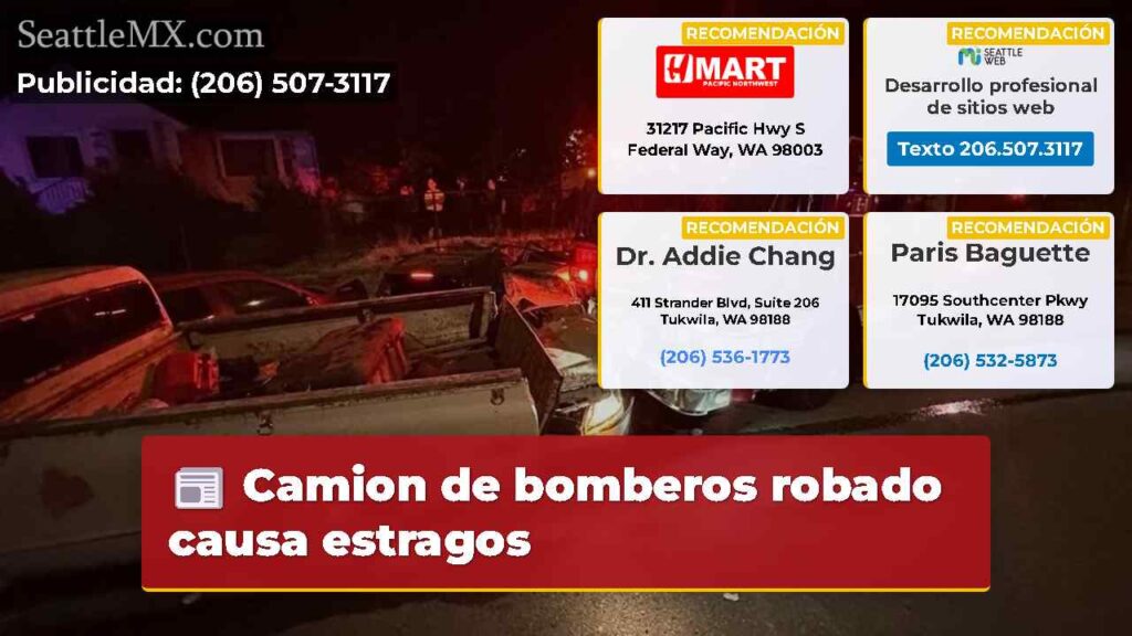 Camion de bomberos robado causa estragos