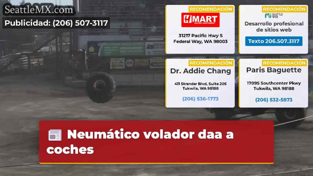 Neumático volador daa a coches