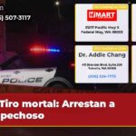 Tiro mortal Arrestan a sospechoso