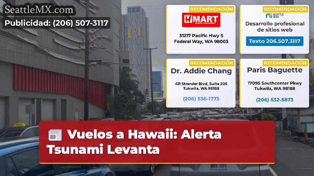 Vuelos a Hawaii: Alerta Tsunami Levanta
