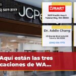 Aquí están las tres ubicaciones de WA…
