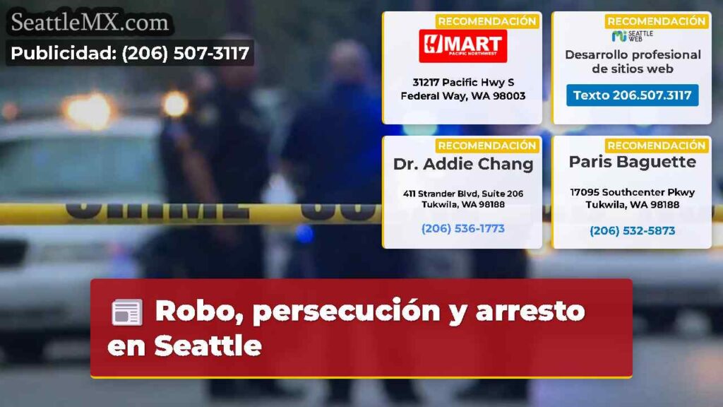 Robo, persecución y arresto en Seattle