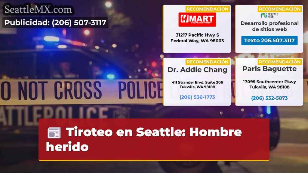 Tiroteo en Seattle: Hombre herido
