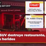 SUV destruye restaurante tres heridos