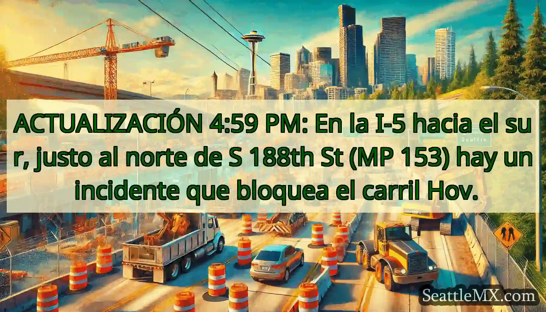 ACTUALIZACIÓN 4:59 PM: En la I-5 hacia el sur,