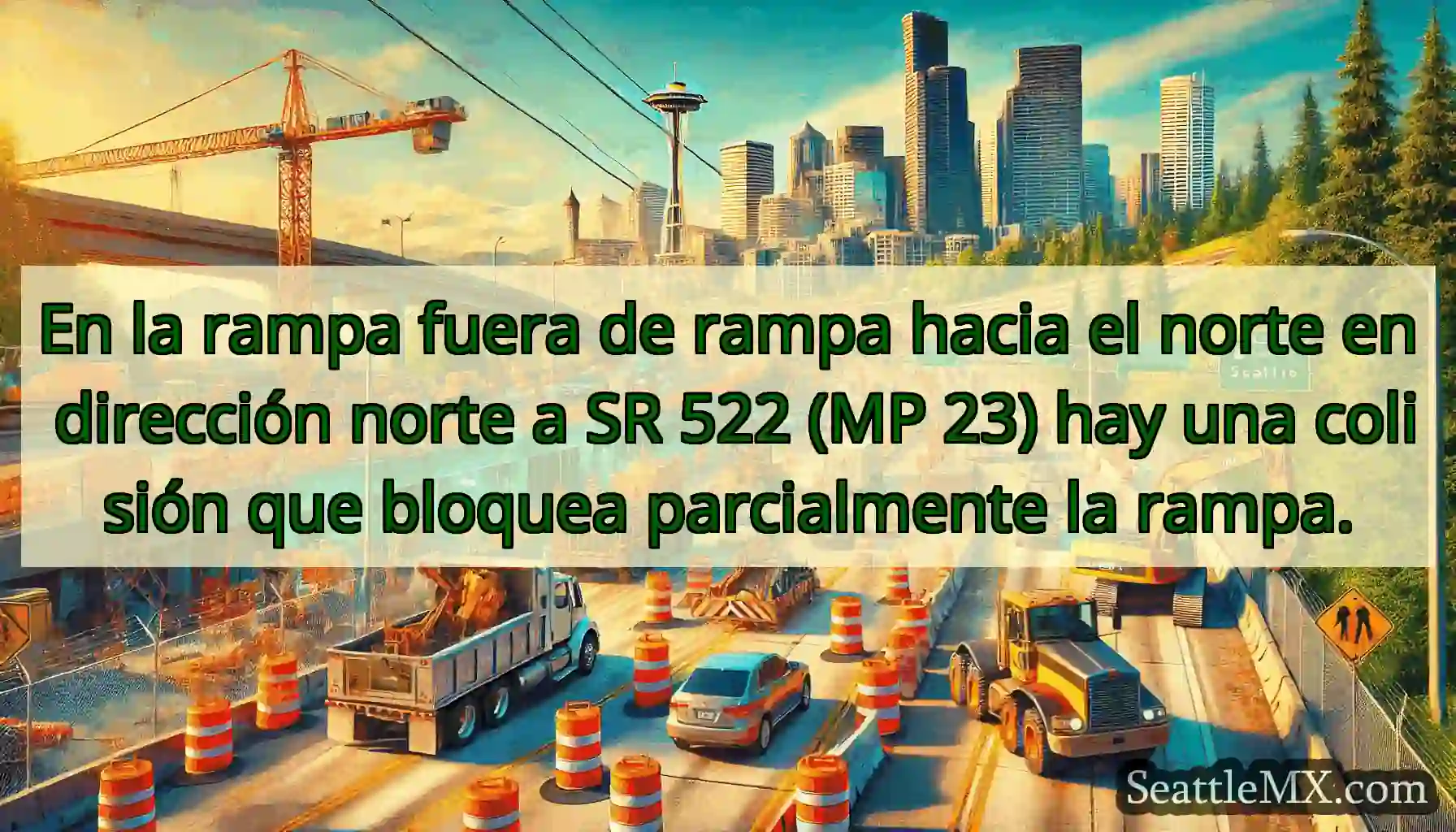 En la rampa fuera de rampa hacia el norte en