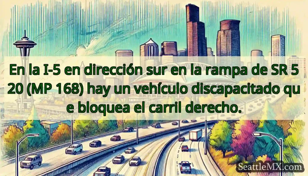 En la I-5 en dirección sur en la rampa de SR 520