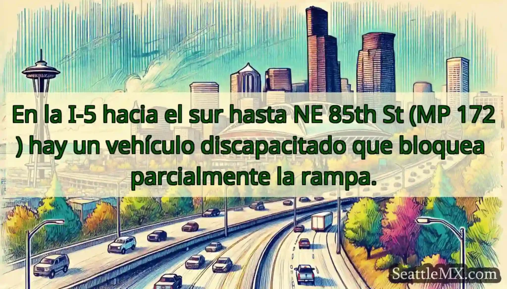 En la I-5 hacia el sur hasta NE 85th St (MP 172)
