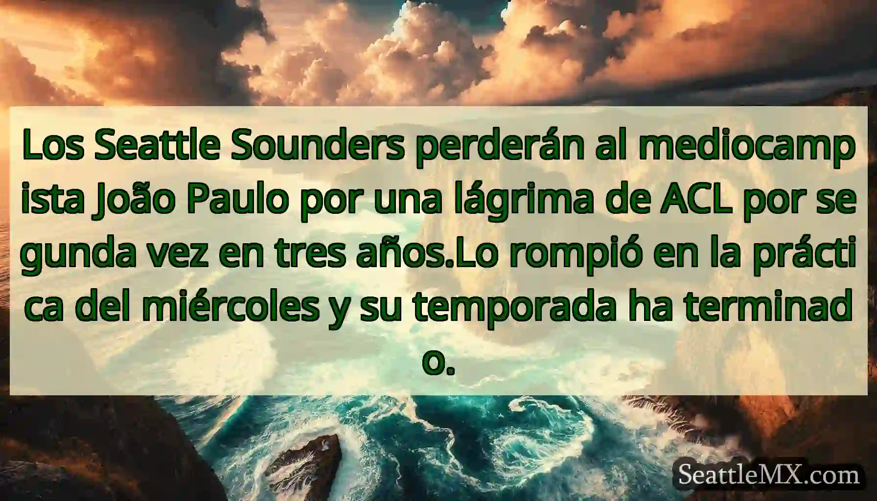 Los Seattle Sounders perderán al mediocampista