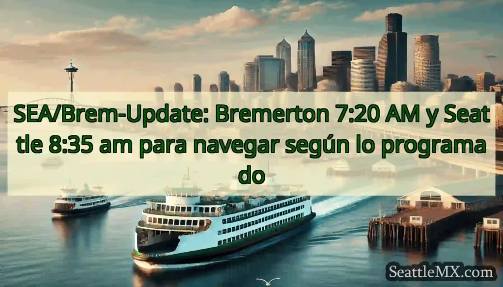 SEA/Brem-Update: Bremerton 7:20 AM y Seattle 8:35