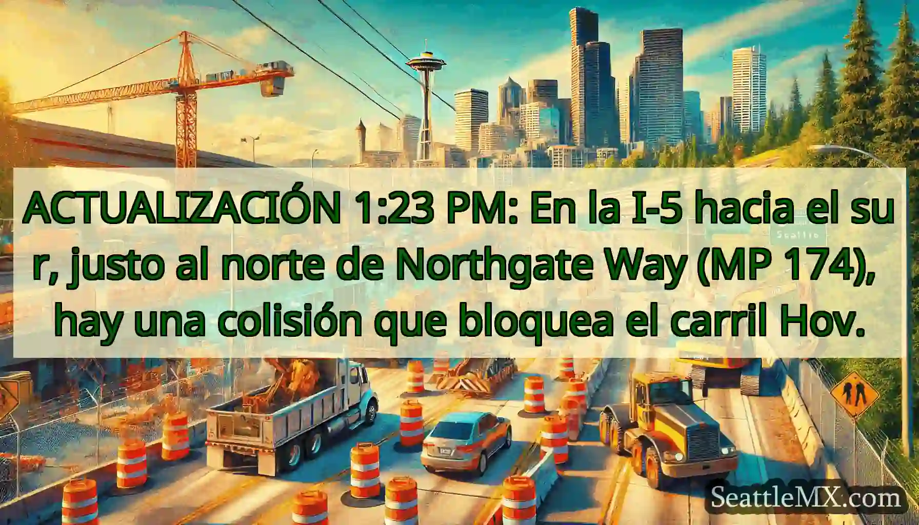 ACTUALIZACIÓN 1:23 PM: En la I-5 hacia el sur,