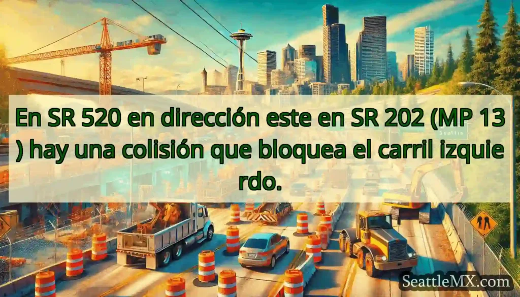 En SR 520 en dirección este en SR 202 (MP 13) hay