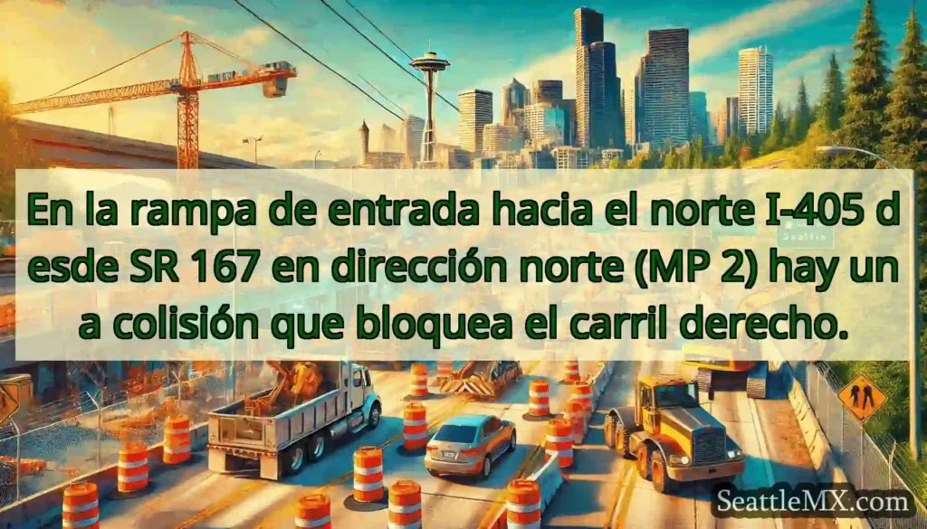 En la rampa de entrada hacia el norte I-405 desde