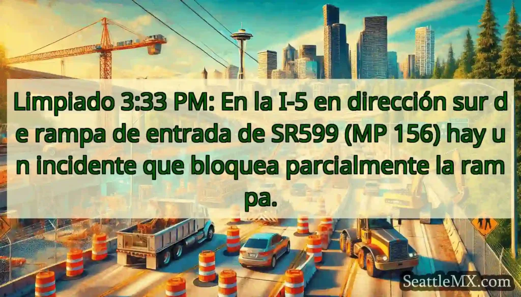 Limpiado 3:33 PM: En la I-5 en dirección sur de