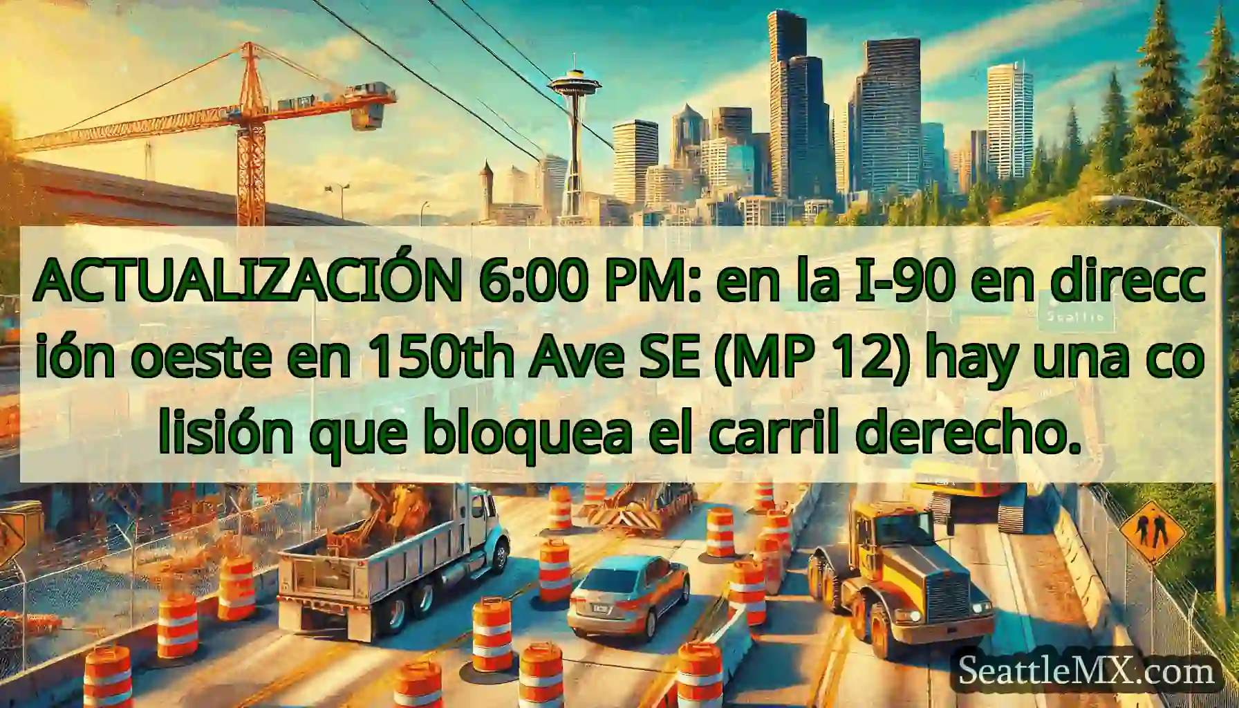 ACTUALIZACIÓN 6:00 PM: en la I-90 en dirección