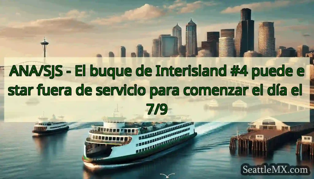 ANA/SJS - El buque de Interisland #4 puede estar