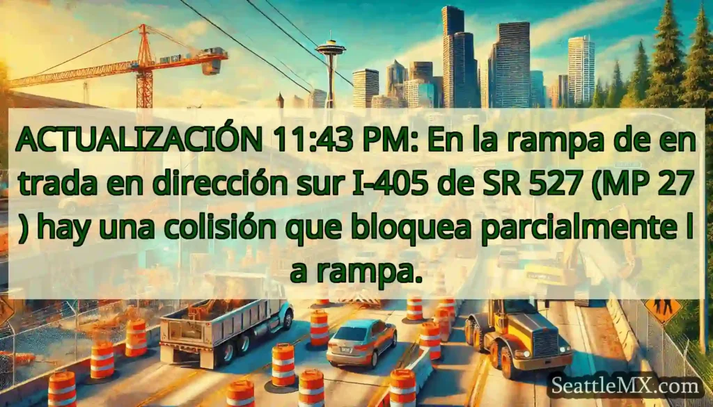 ACTUALIZACIÓN 11:43 PM: En la rampa de entrada en