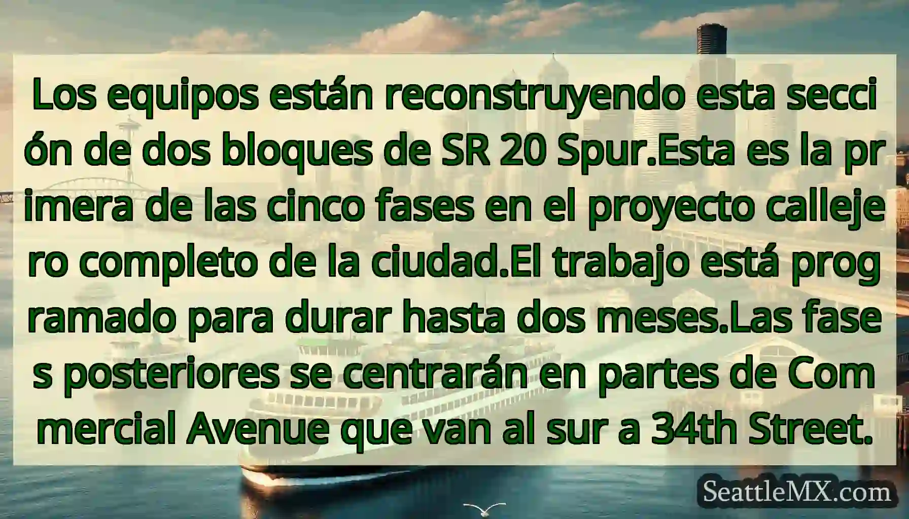 Los equipos están reconstruyendo esta sección de
