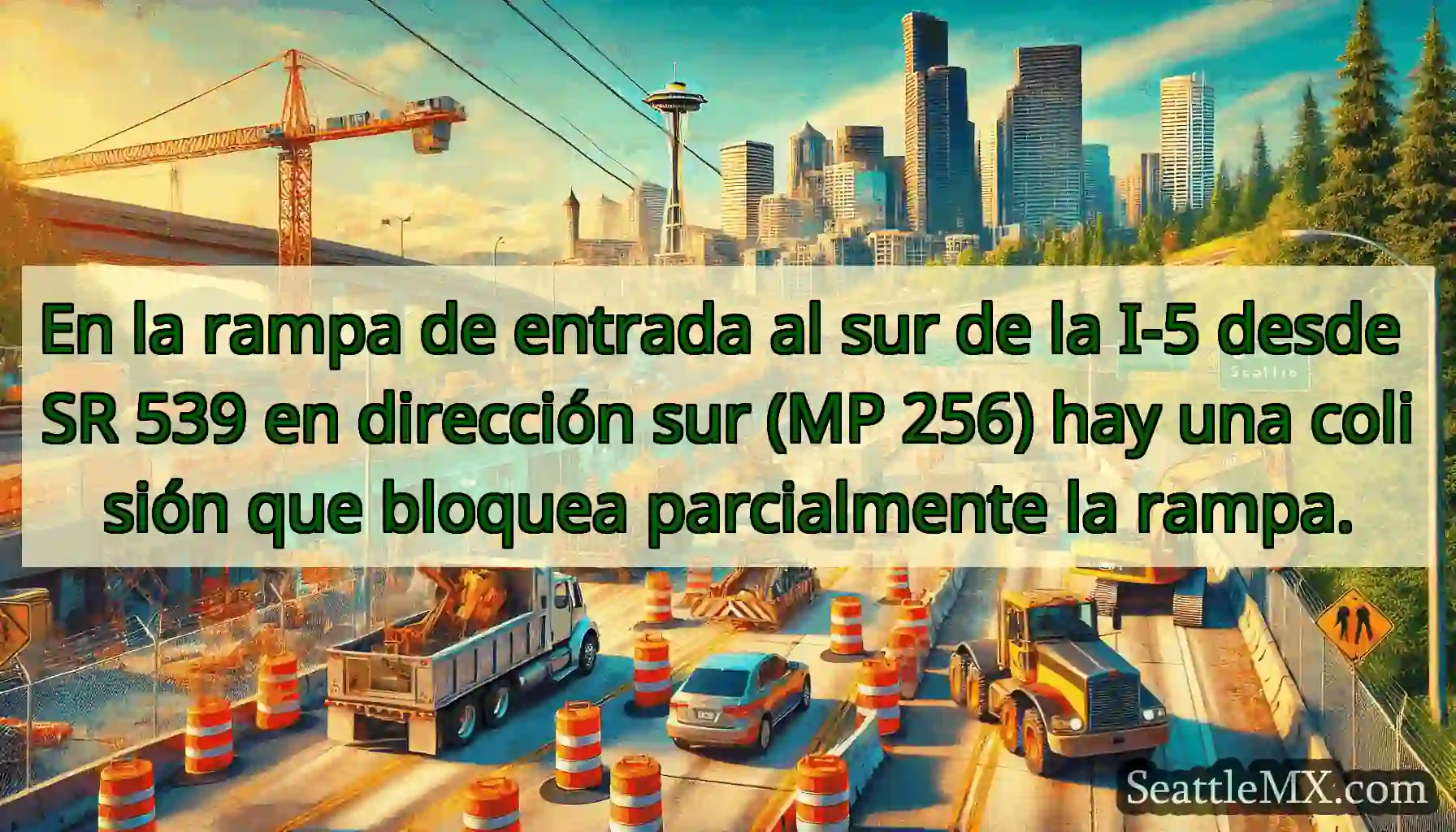 En la rampa de entrada al sur de la I-5 desde SR