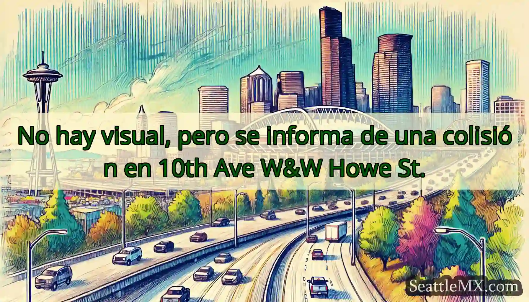 No hay visual, pero se informa de una colisión en