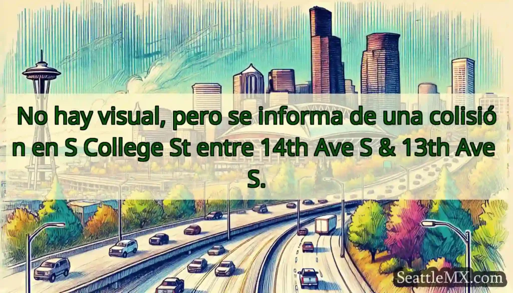 No hay visual, pero se informa de una colisión en