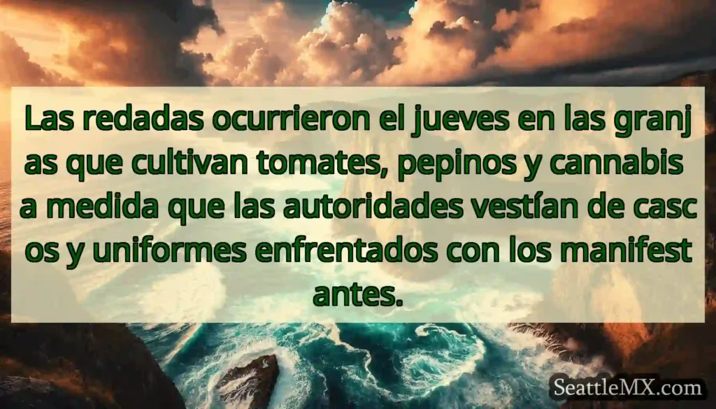 Las redadas ocurrieron el jueves en las granjas