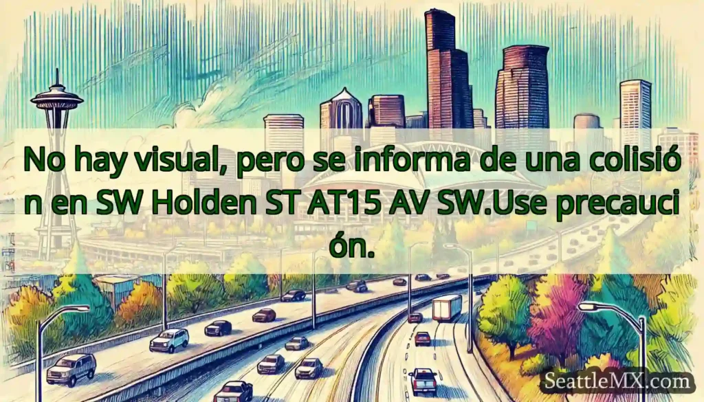 No hay visual, pero se informa de una colisión en