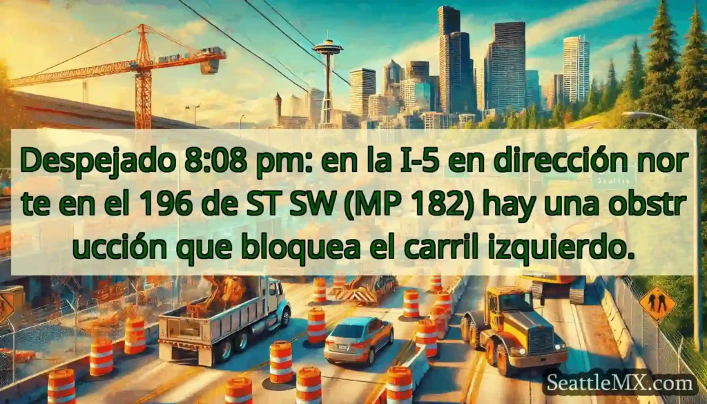 Despejado 8:08 pm: en la I-5 en dirección norte