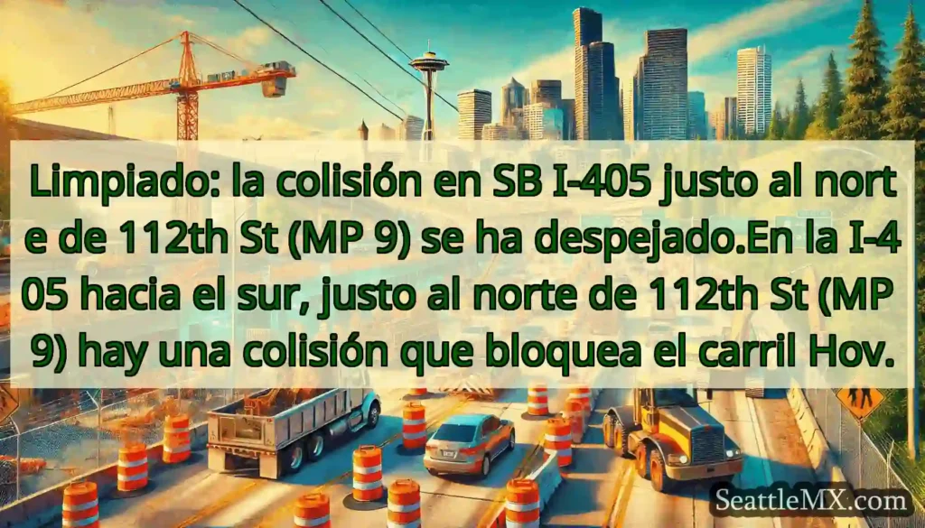 Limpiado: la colisión en SB I-405 justo al norte