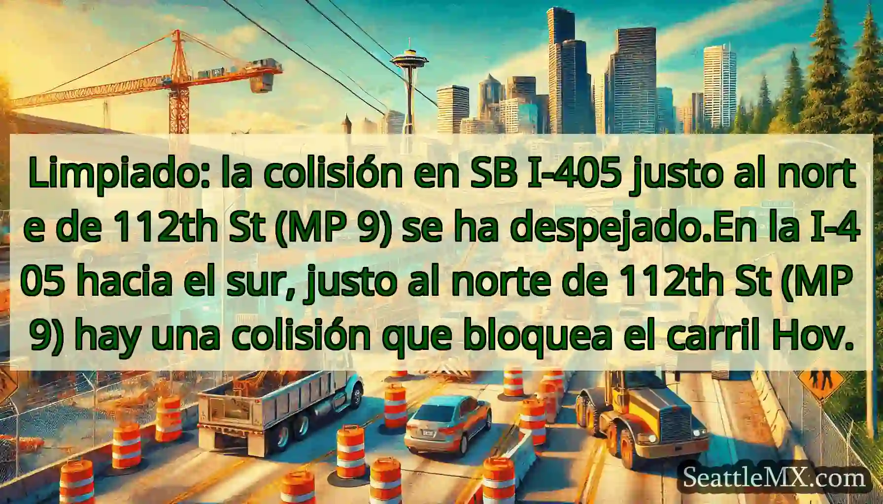 Limpiado: la colisión en SB I-405 justo al norte