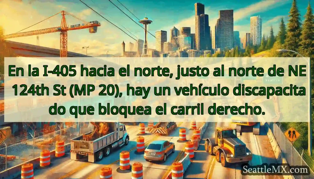 En la I-405 hacia el norte, justo al norte de NE