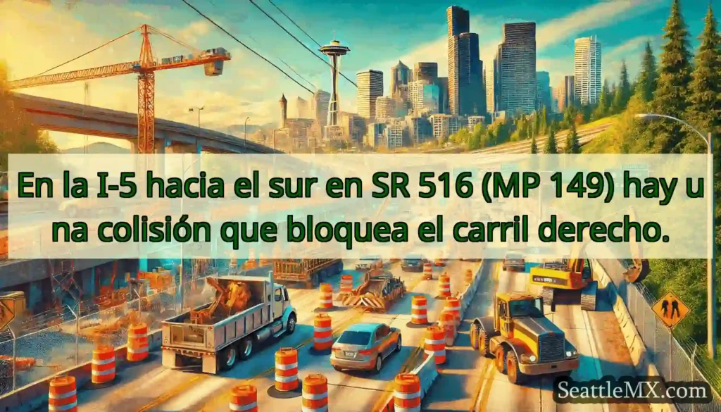 En la I-5 hacia el sur en SR 516 (MP 149) hay una