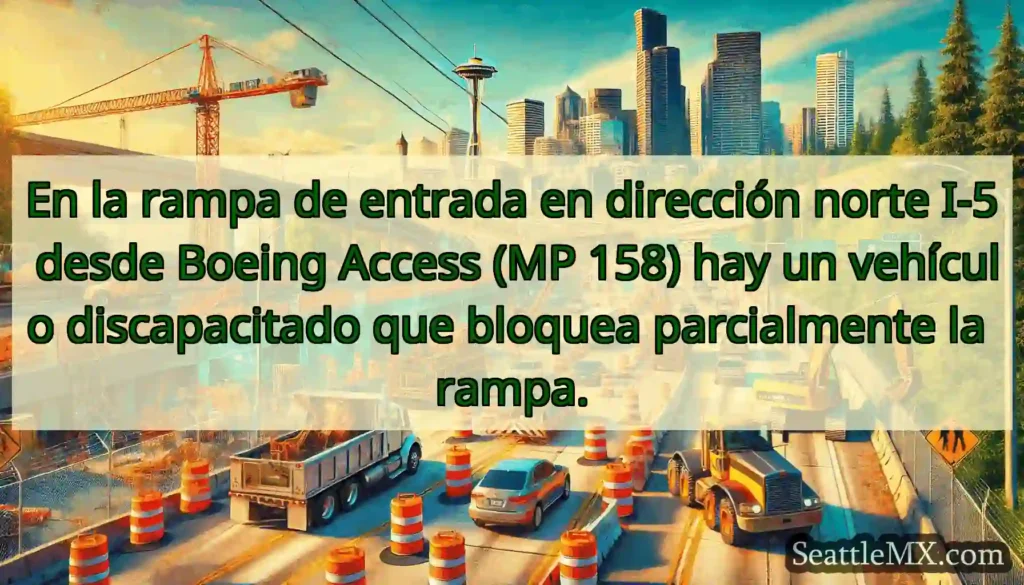 En la rampa de entrada en dirección norte I-5