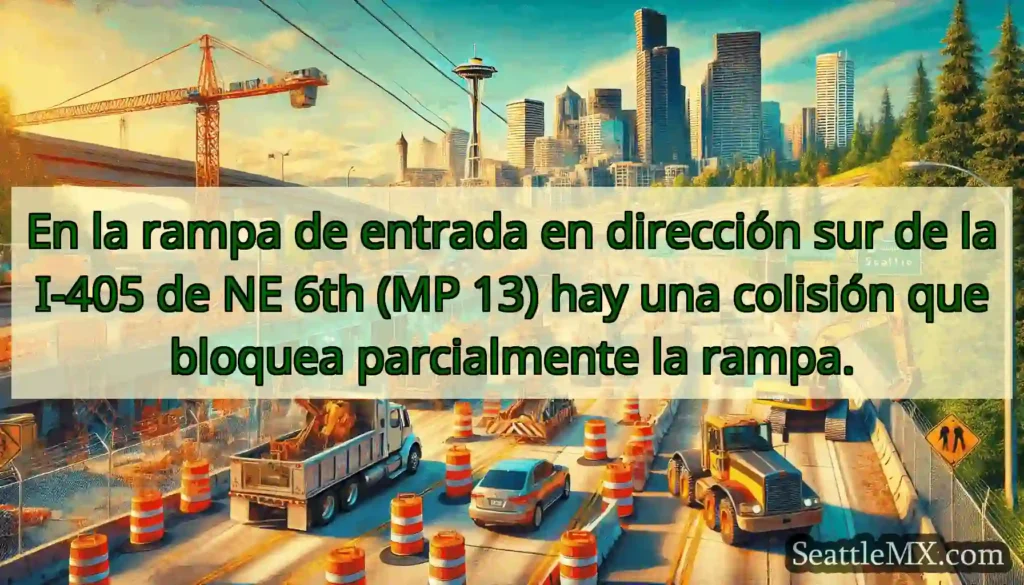 En la rampa de entrada en dirección sur de la