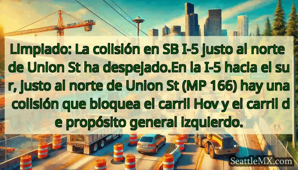 Limpiado: La colisión en SB I-5 justo al norte de