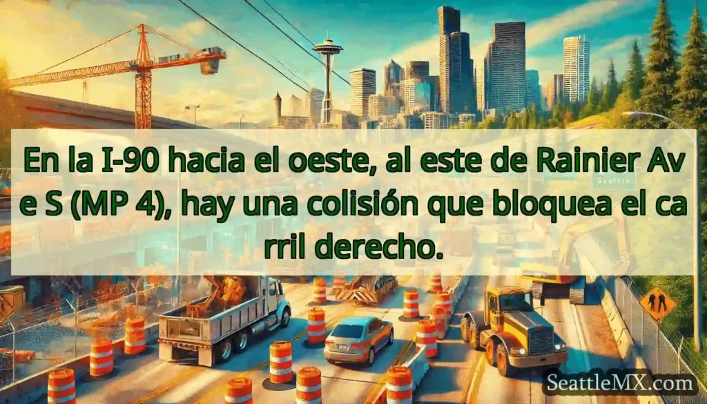 En la I-90 hacia el oeste, al este de Rainier Ave