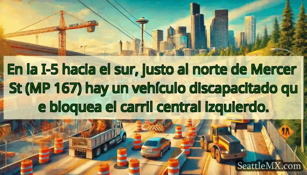 En la I-5 hacia el sur, justo al norte de Mercer