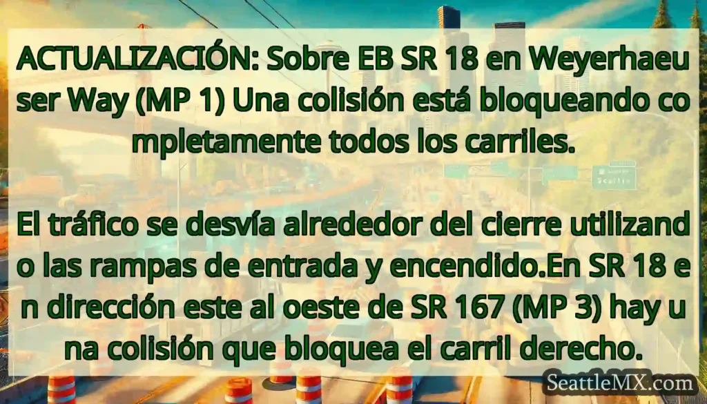ACTUALIZACIÓN: Sobre EB SR 18 en Weyerhaeuser Way