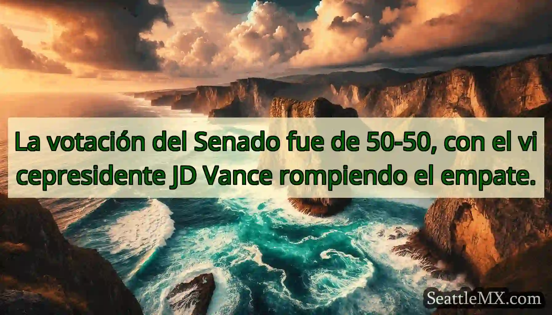 La votación del Senado fue de 50-50, con el