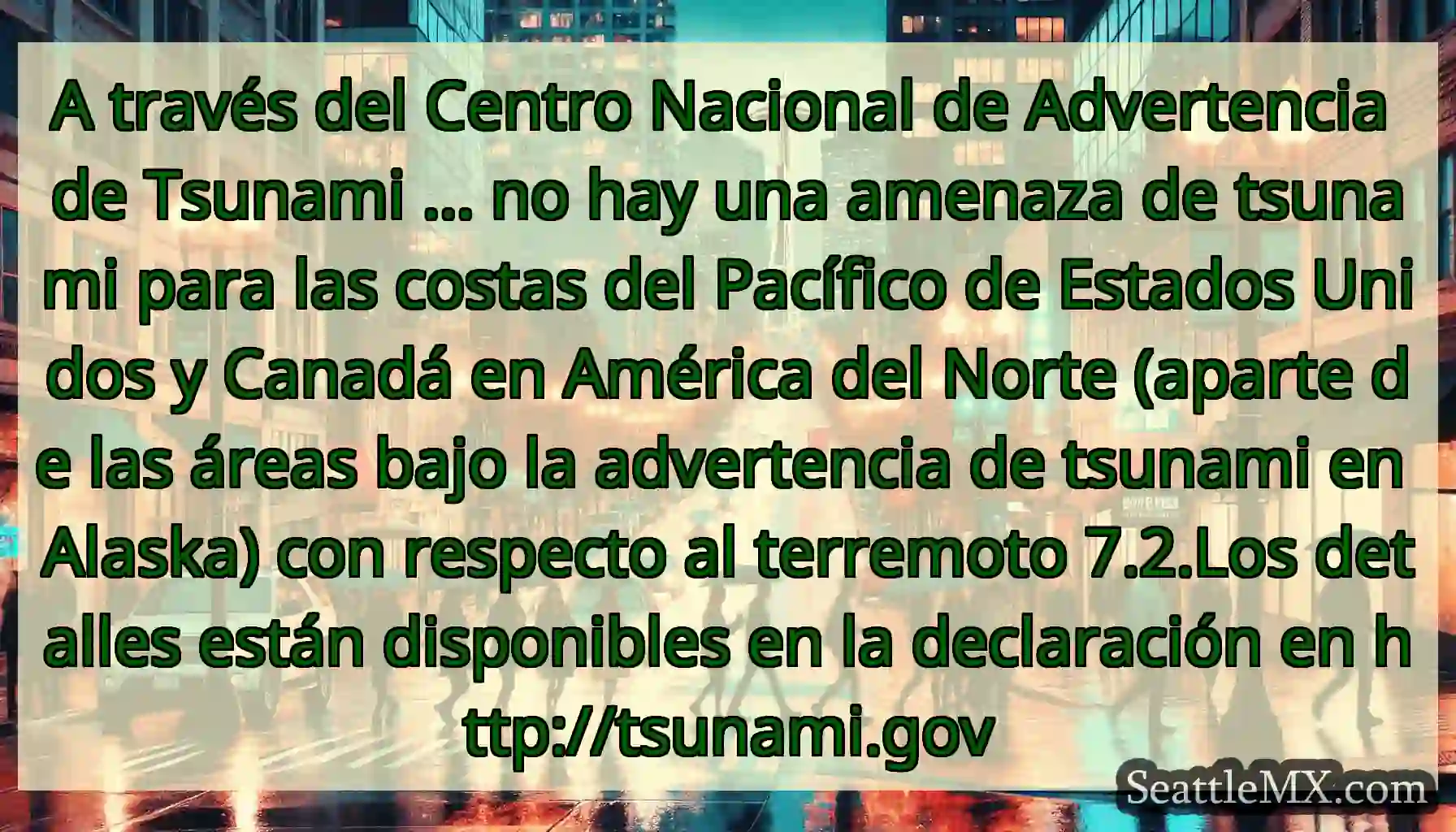 A través del Centro Nacional de Advertencia de