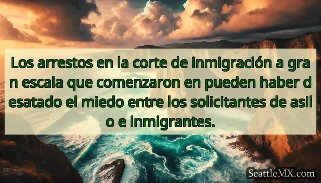 Los arrestos en la corte de inmigración a gran