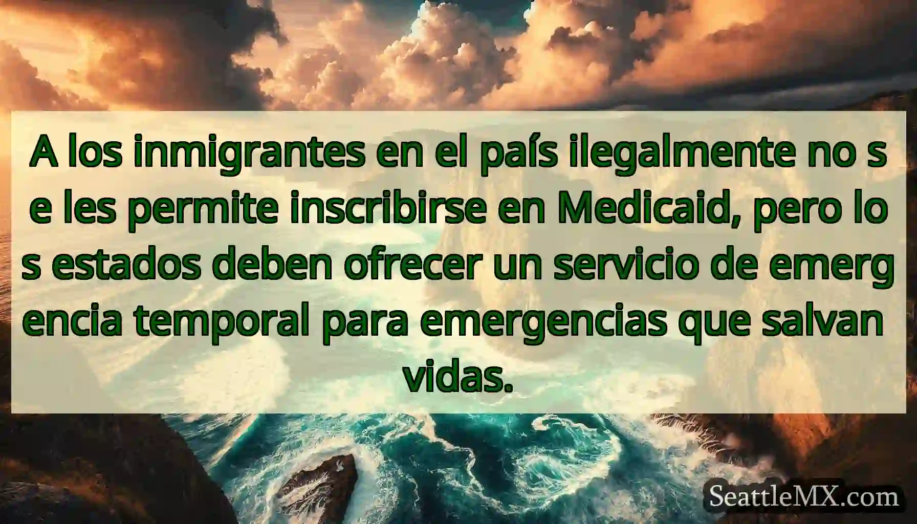 A los inmigrantes en el país ilegalmente no se