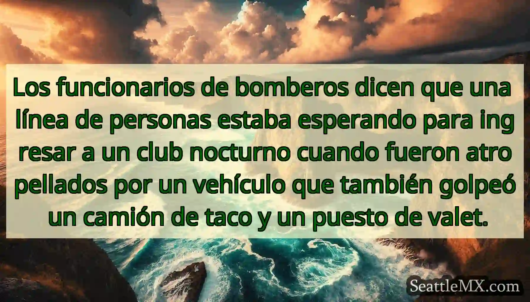 Los funcionarios de bomberos dicen que una línea