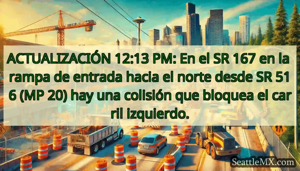 ACTUALIZACIÓN 12:13 PM: En el SR 167 en la rampa