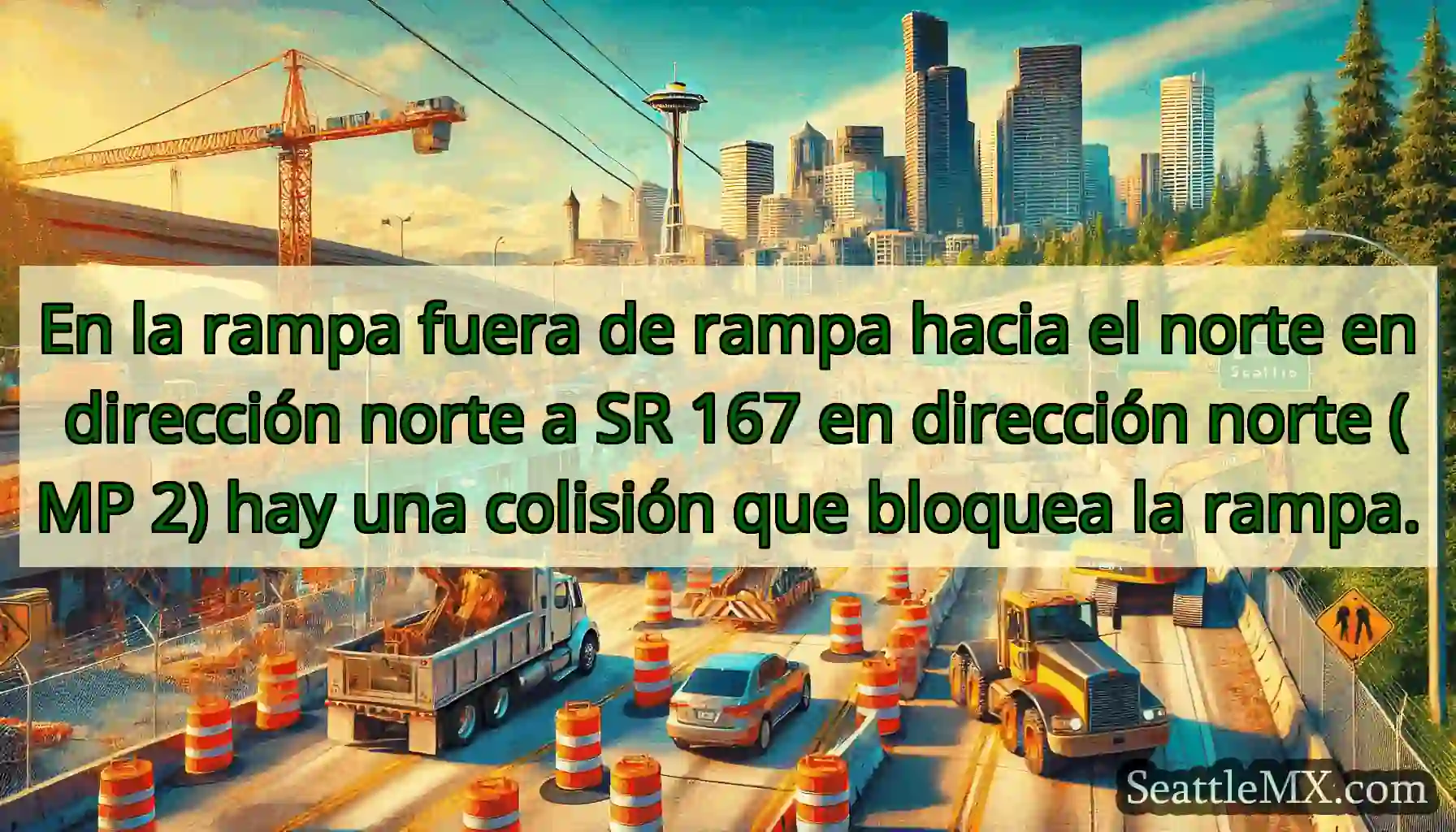 En la rampa fuera de rampa hacia el norte en