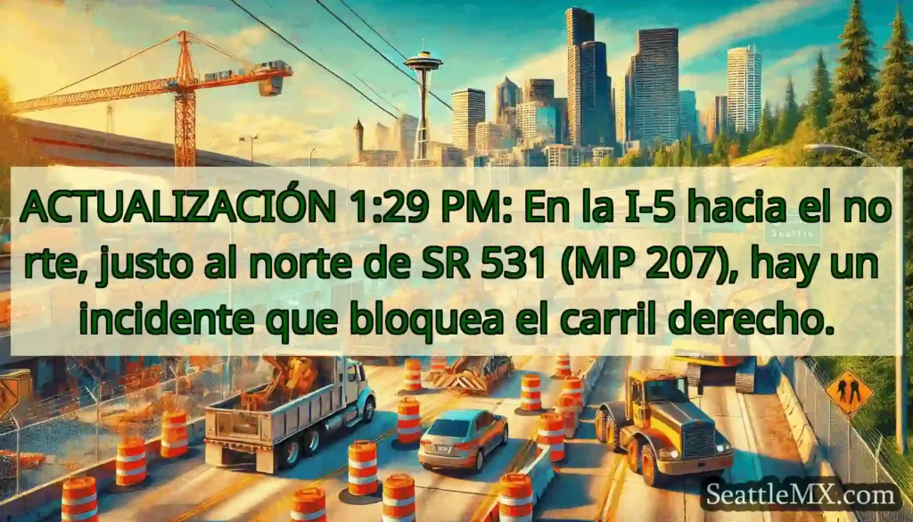 ACTUALIZACIÓN 1:29 PM: En la I-5 hacia el norte,