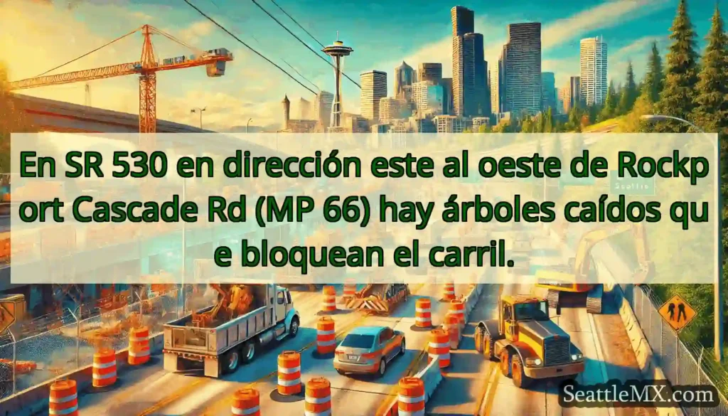 En SR 530 en dirección este al oeste de Rockport