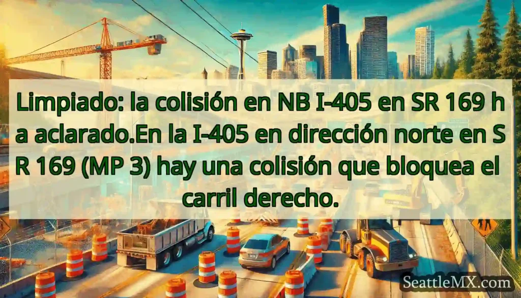 Limpiado: la colisión en NB I-405 en SR 169 ha